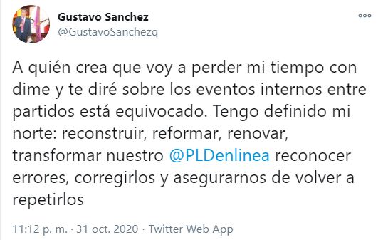 Gustavo Sanchez Quien uso al PLD como franquicia para ganar