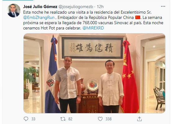 1613922609 502 China enviara 768000 vacunas a Republica Dominicana la proxima semana