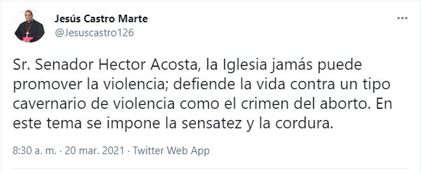 Monsenor Castro Marte responde a Hector Acosta sobre tema del