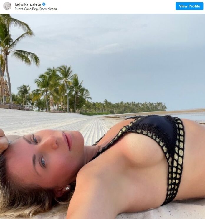 Actriz Ludwika Paleta disfruta de playa en República Dominicana