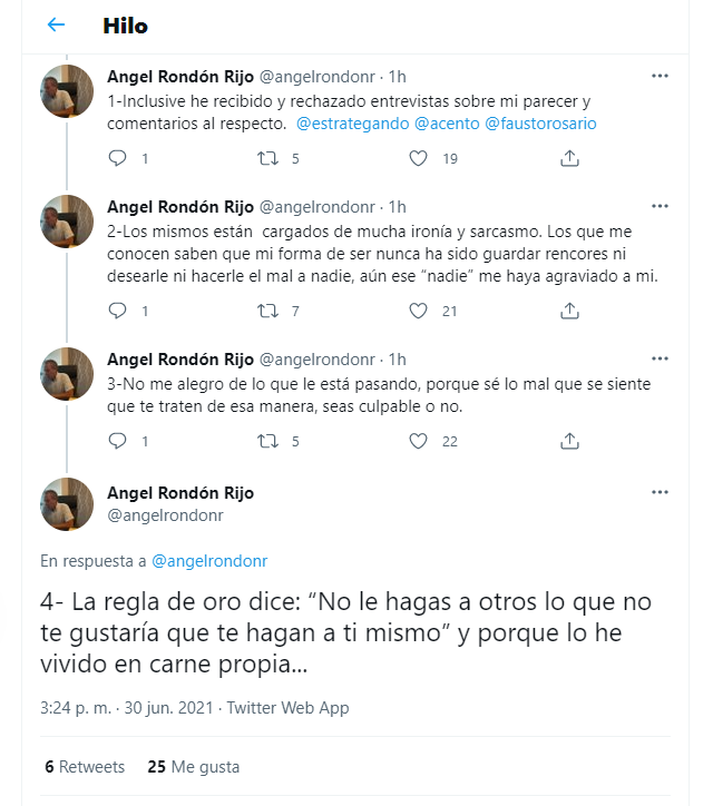 Tuit de Angel Rondón
