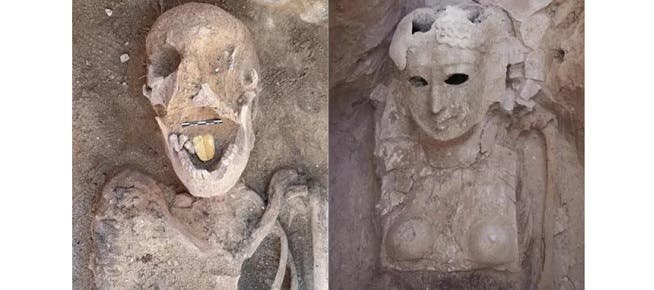 Hallan varias tumbas y momias con lenguas doradas en el norte de Egipto